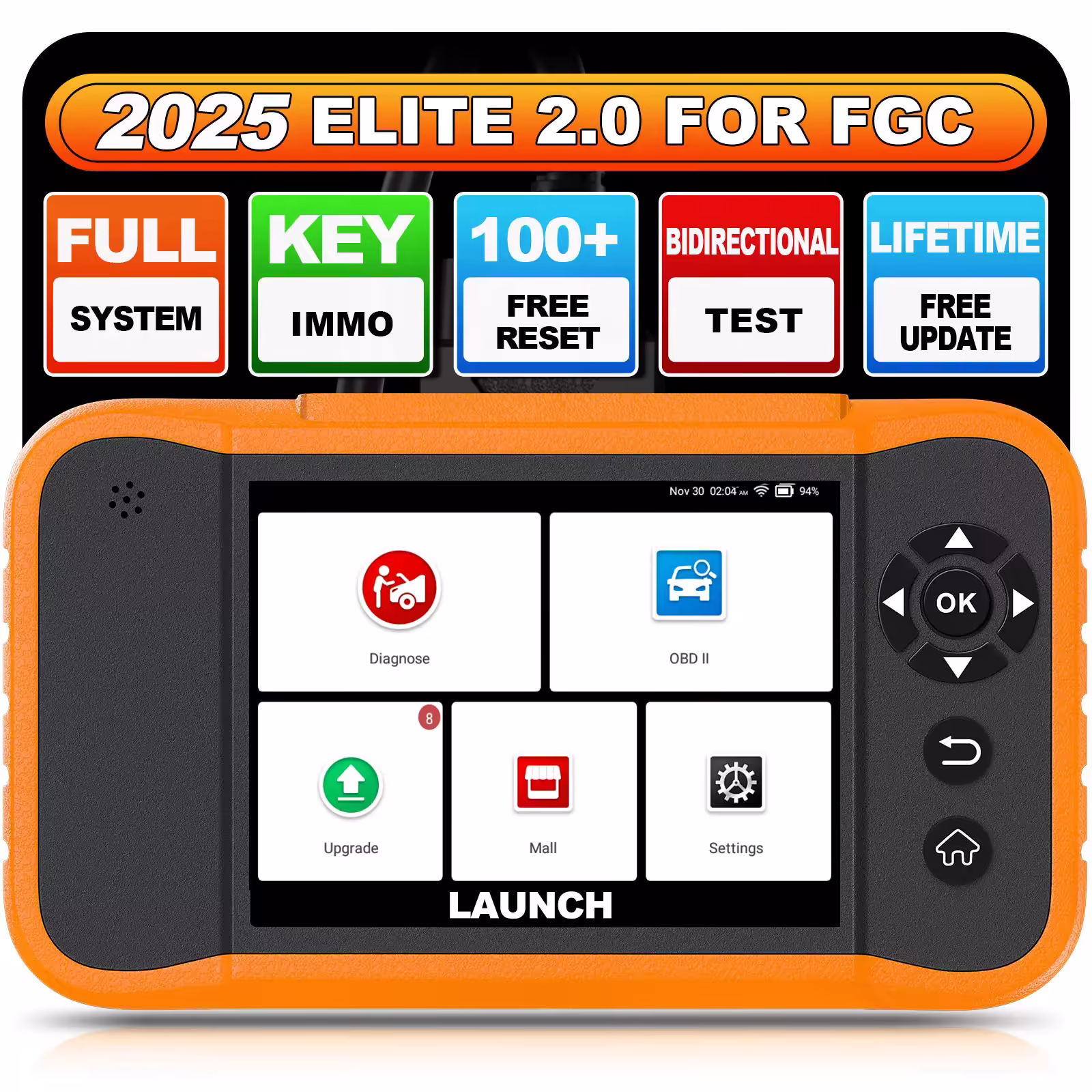 FGCの車の診断ツールのためのX431のCreaderのエリート 2.0の完全なシステムECUのコーディングの双方向制御31+サービスOBD2のスキャン