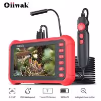 8.2mm Industrial Endoscope Camera 7" IPS 5MP Inspection Camera Waterproof Borescope Camera for Car Pipe Drain Scope