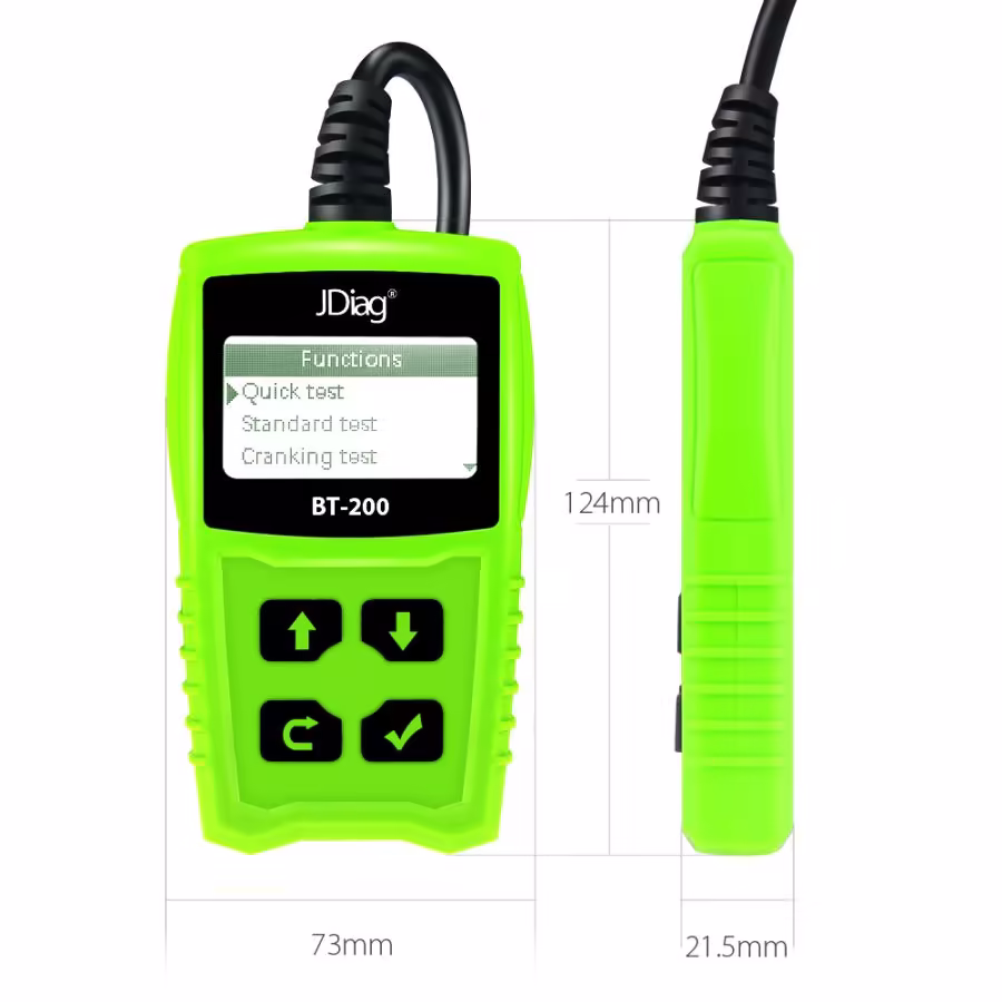JDiag BT200 Universal 12V Battery Analyzer Digital Tester Detect Bad Cell Test