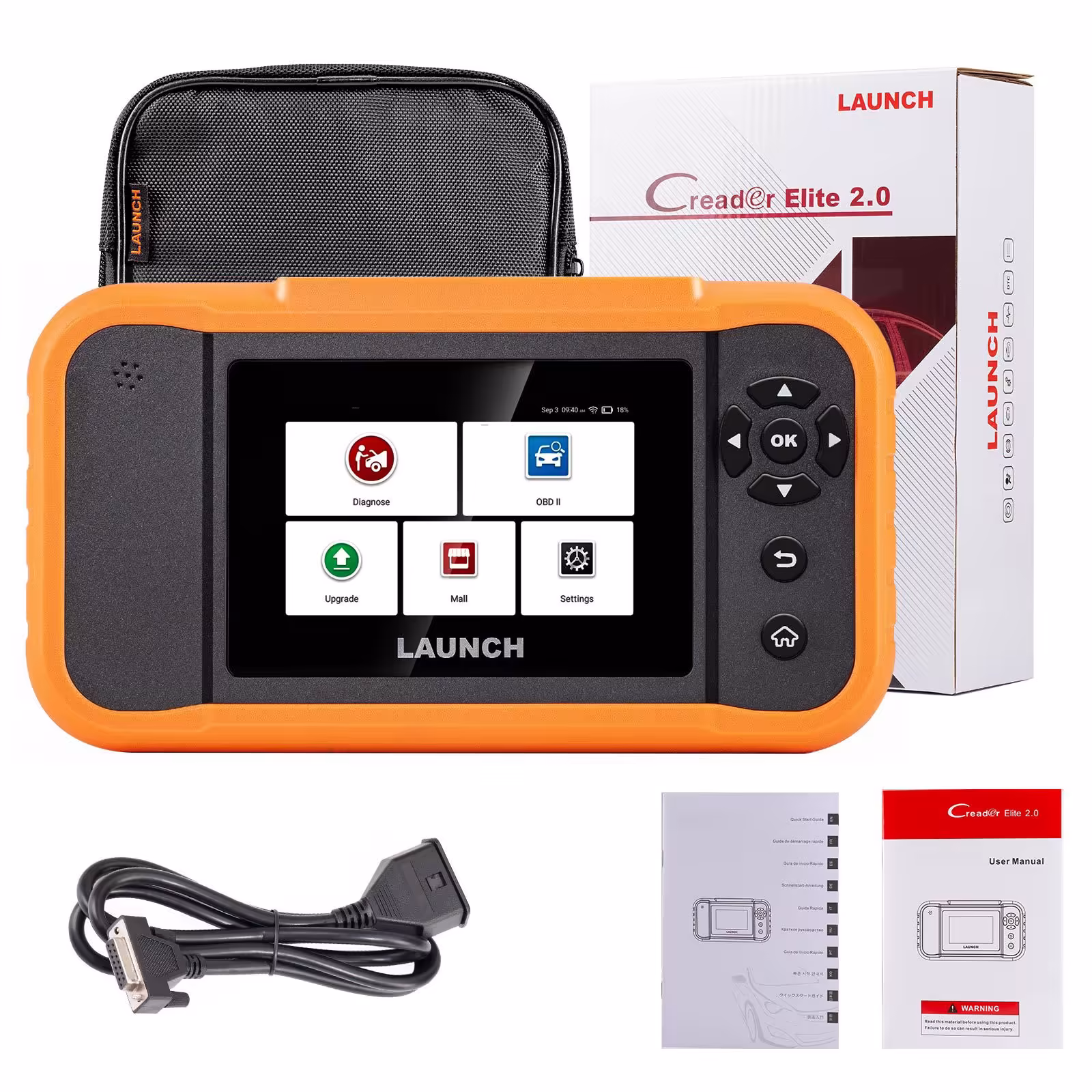 2025 LAUNCH Creader Elite 2.0 BBA Bi-Directional OBD2 Scanner for BMW,Mercedes-Benz,Volkswagen VW Audi V.A.G Group, Full System with Full Functions