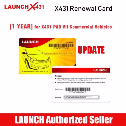 打ち上げX-431 PAD VII PAD 7 PADVII自動車診断ツールのための1年の更新サービス
