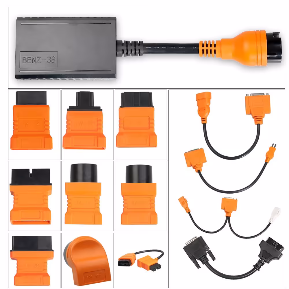 BMW 20PIN OBDI コネクタのためのFOXWELL OBD OBD2ケーブルアダプター キット NT644 GT60 NT650 NT510 NT624のためのトヨタ22PINのためのベンツ 38pin