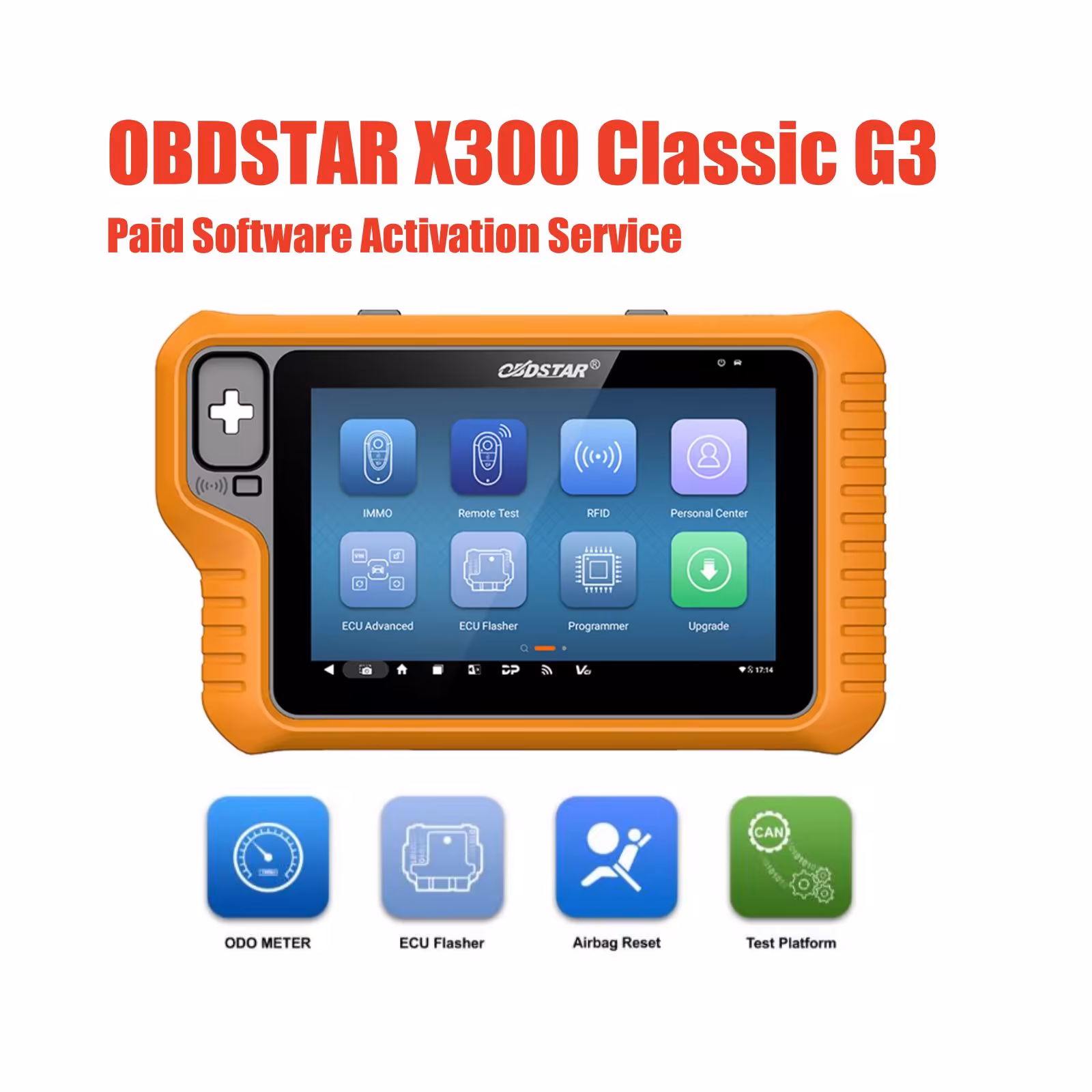 OBDSTAR X300 古典的な G3 クラスター校正 + エアバッグリセット + ECU フラッシャー + 試験プラットフォーム有料ソフトウェア活性化サービス