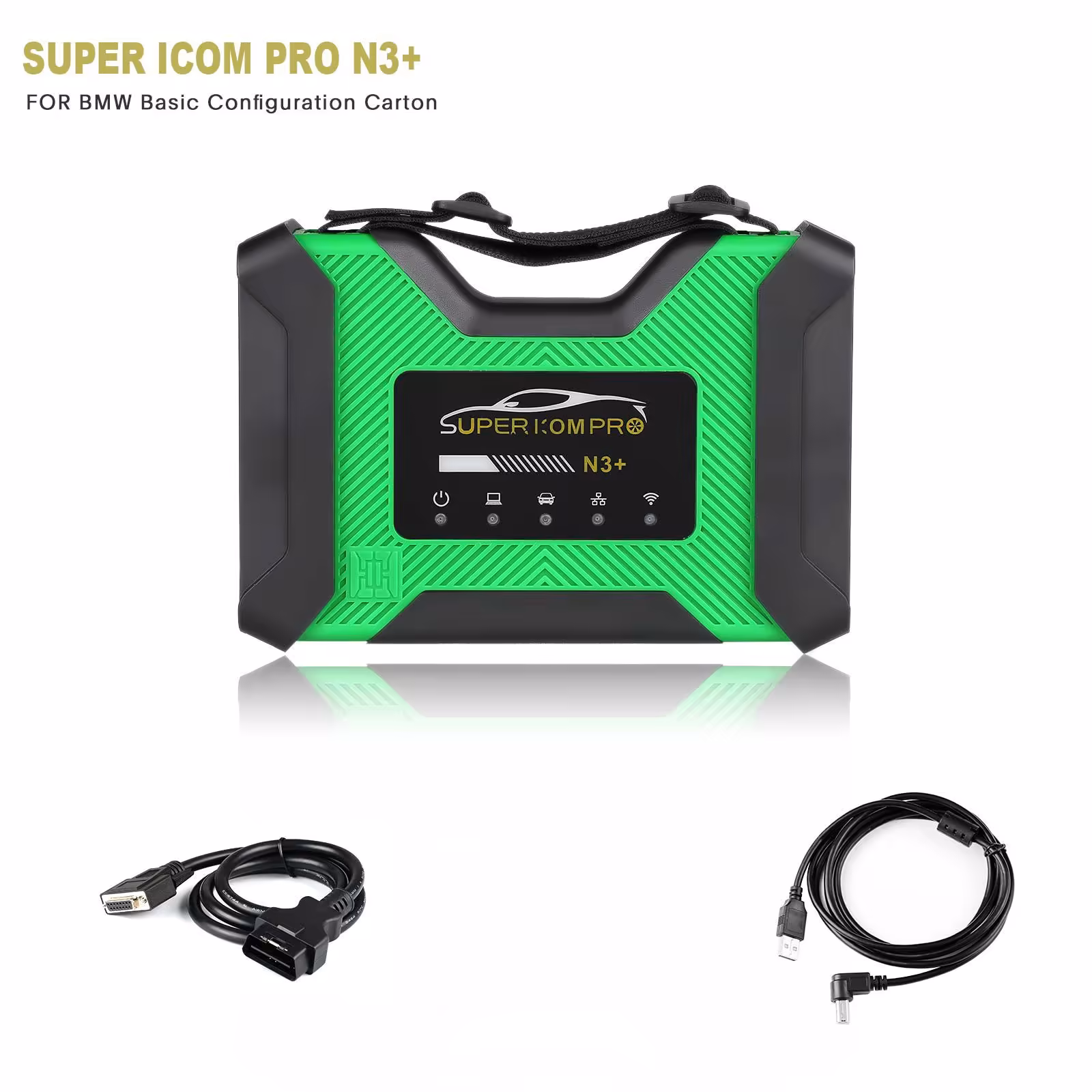 超ICOMプロN3+BMWの基本構成+OBDケーブル+USBケーブル+カートン箱