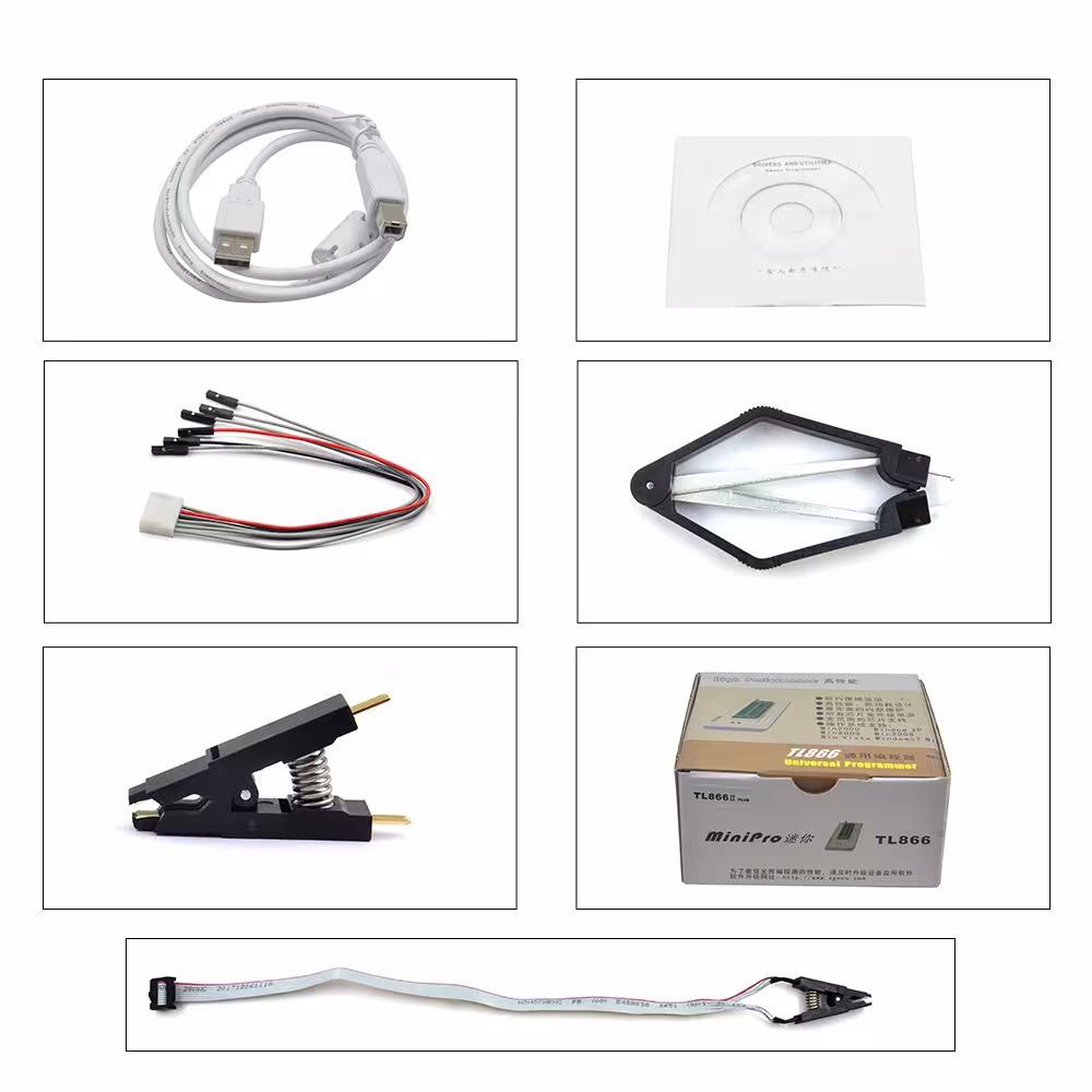 TL866II Plus USB High Performance Programmer Support 15000+IC SPI Flash NAND EEPROM 8051 MCU PIC AVR GAL