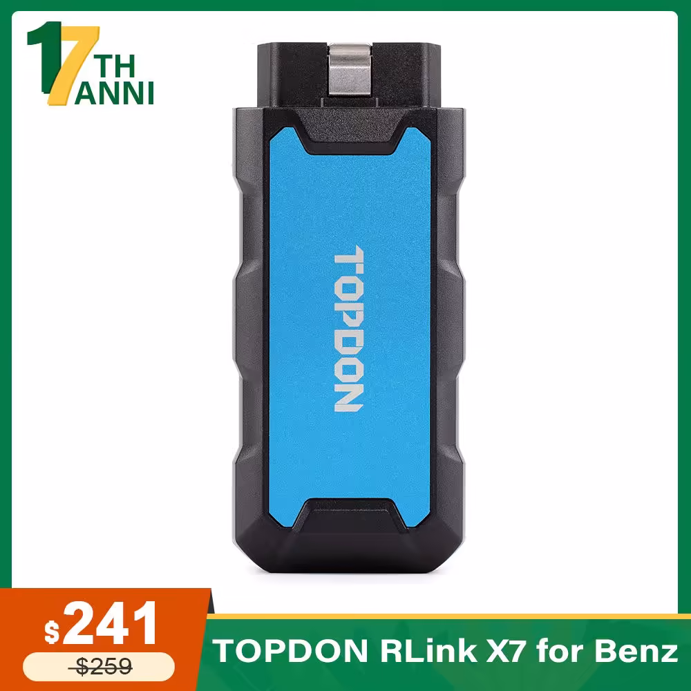 2024 TOPDON RLink X7 for Benzは、2005年から2024年までメルセデス車両をオフラインコーディング/プログラミング、隠された機能のロック解除およびDoIPをサポートします