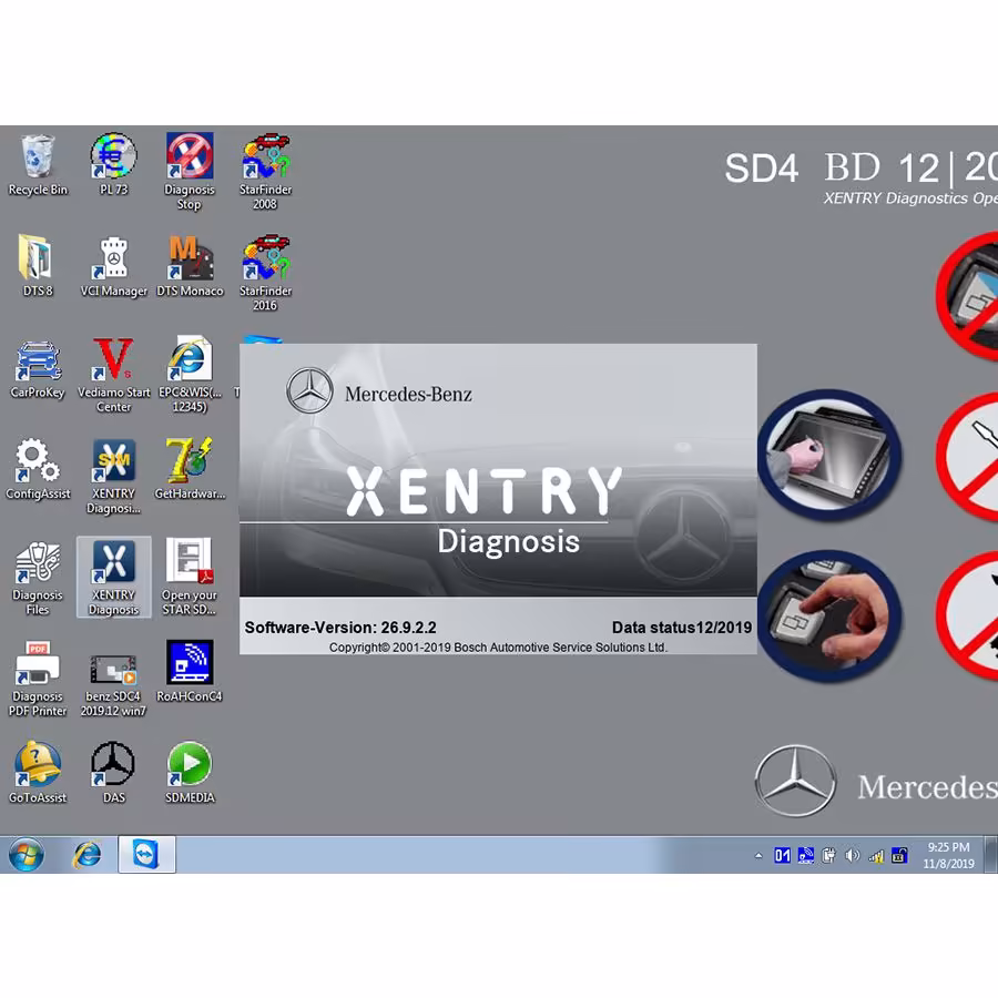 V2024.6 Xentryの車およびDAIMLERのトラックの診断ソフトウェア