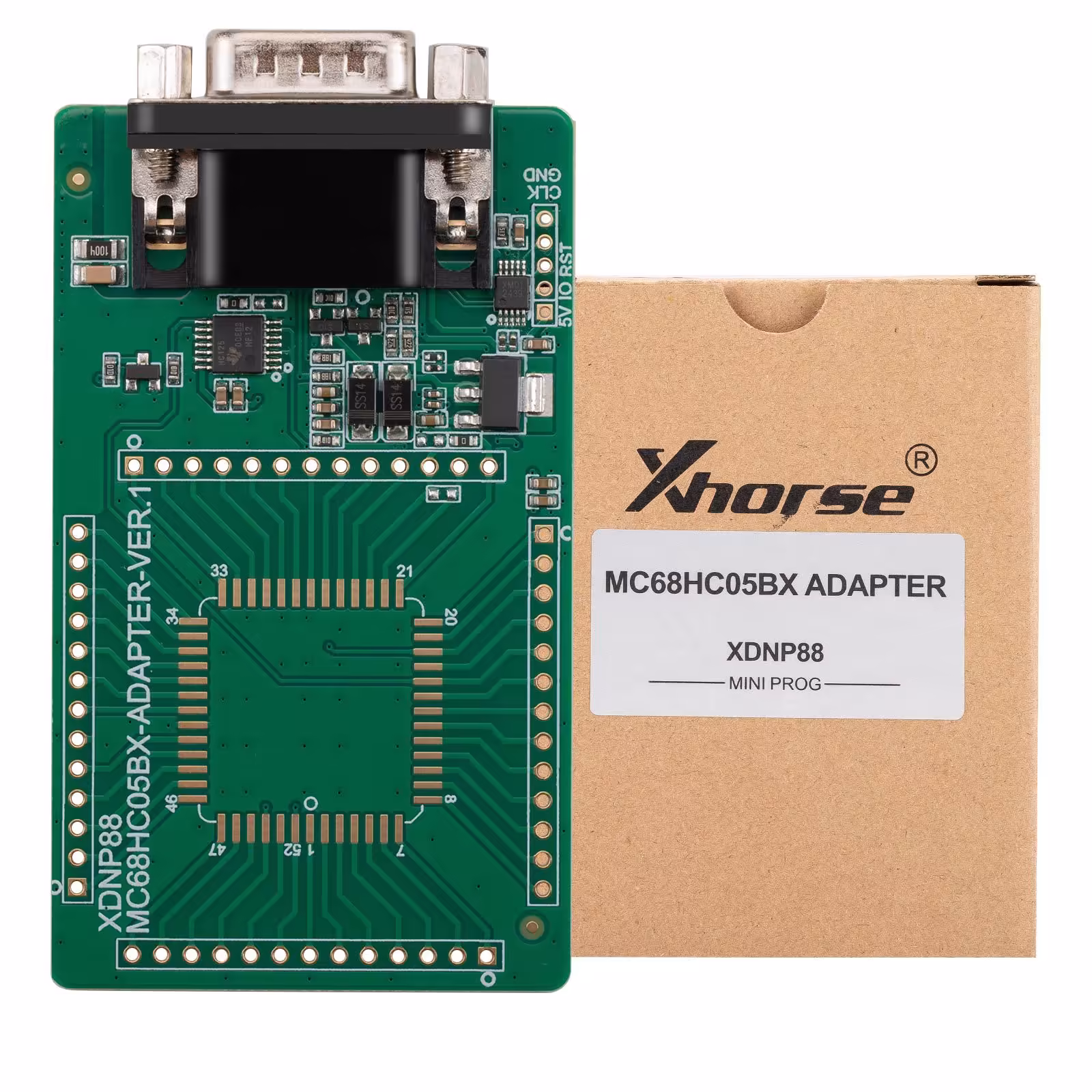 XHORSE XDNP88GL MC68HC05BXアダプターは多プログラムと使用され、キーツールプラス、読み書きMC68HC05B32(足跡:PLCC52)