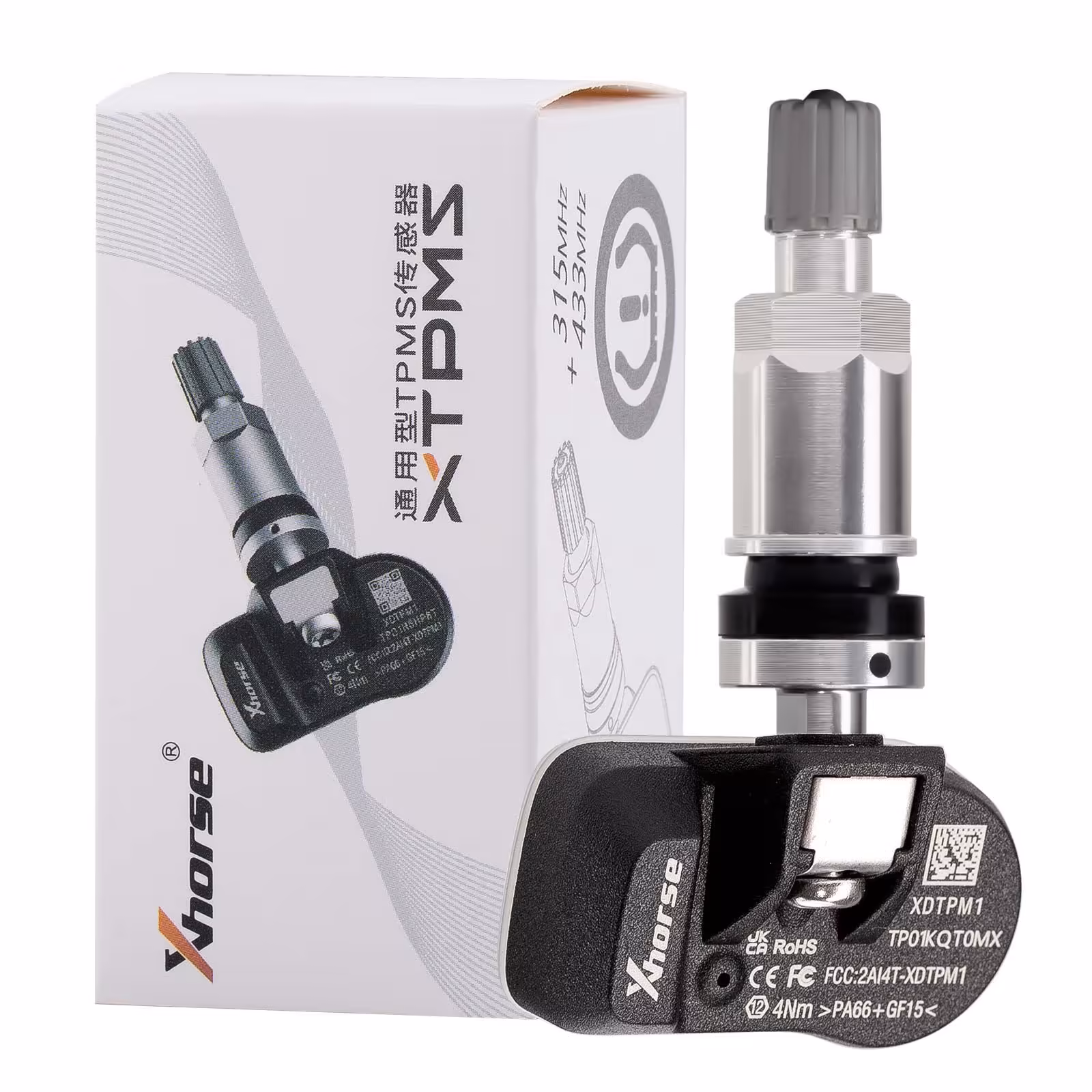 2025 Xhorse XDTPM1EN TPMS センサー普遍的なプログラム可能な XTPMS センサー 4pcs/lot サポート 315/433Mhz キー用具最高のプロ/キー用具 MIDI との仕事