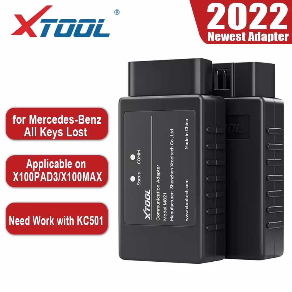 メルセデス・ベンツのためのXTOOL M821アダプター すべてのキーはキープログラマーKC501との必要性の仕事を失い、X100 Pad3/X100最高に適用できます