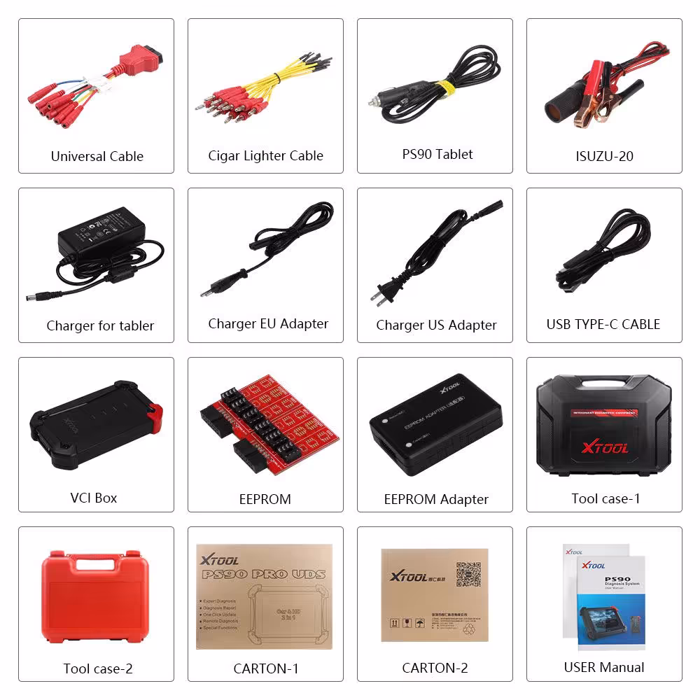 XTOOL PS90 PRO Car and Truck Diagnosis System Support Special Functions Free Update Online
