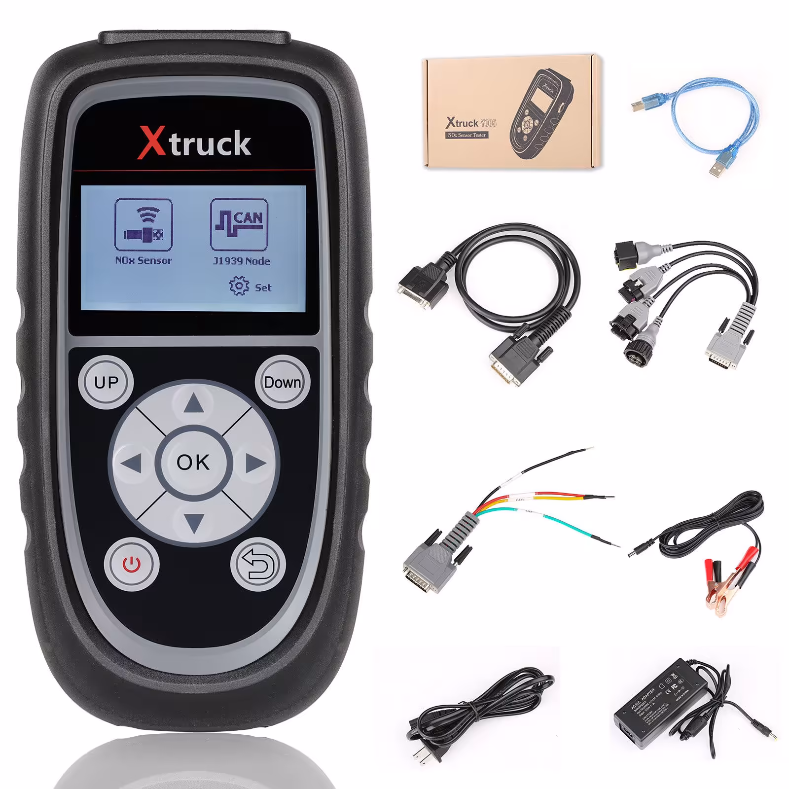 Xtruck Y005のX素および酸素センサー検出器のトラックのビーコン機械尿素ポンプのテスター自動修理尿素ノズルポンプの診断ツール