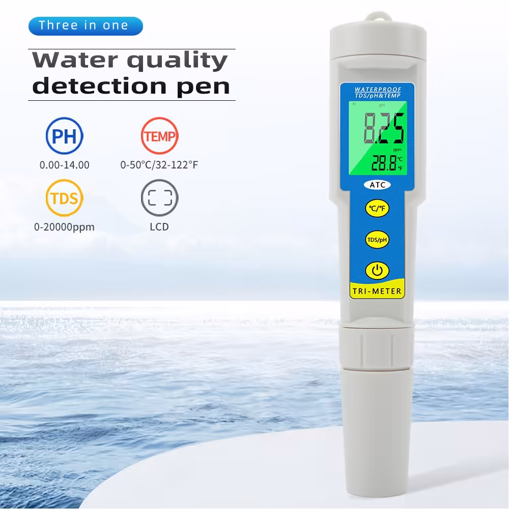 1 PH/TDS/温度計LCDの表示0.01 ATCの飲用水水族館PHテスターのための水質酸度計の3