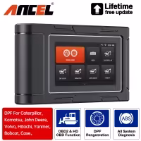 ANCEL HD3600 Construction Machinery Scan Tool D-P-F Full System Heavy Duty Truck Scanner Tools for Caterpillar/Komatsu/Volvo