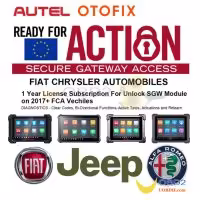 Autel European FCA Chrysler Fiat Alfa SGW Security Gateway Unlock Service for Autel /OTOFIX Tools