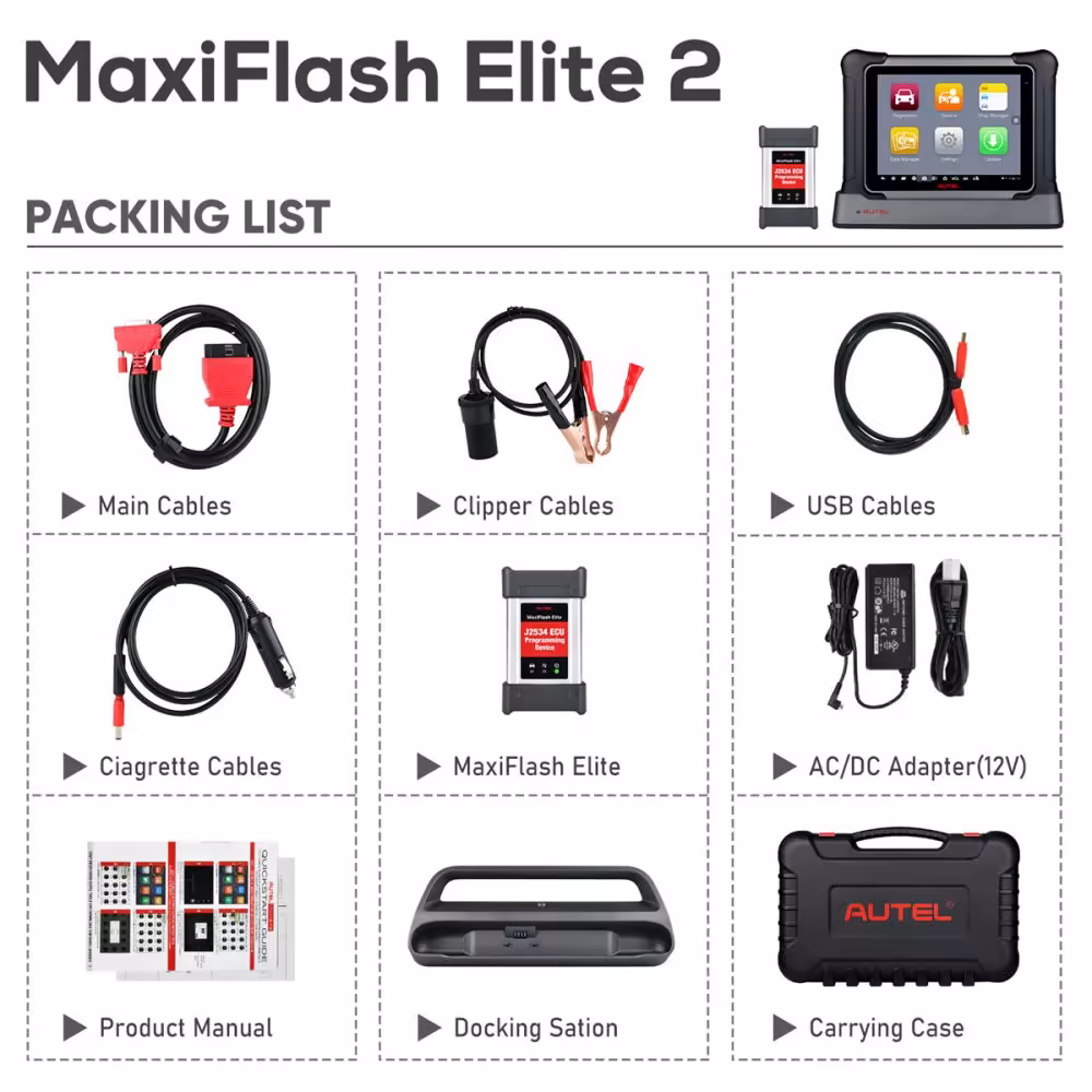 Autel Maxisys Elite II Automotive Diagnostic Tool Support Bi-Directional Control and J2534 ECU Programming