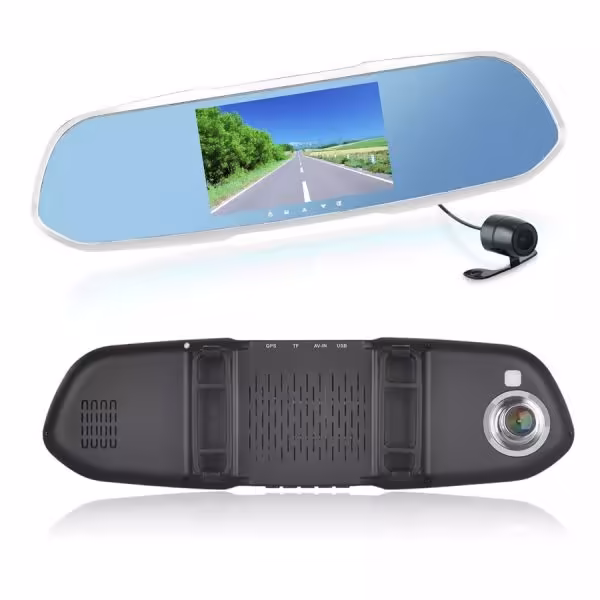 車探知器Dvr R800後視鏡カメラビデオレコーダーHD 1080Pの画像