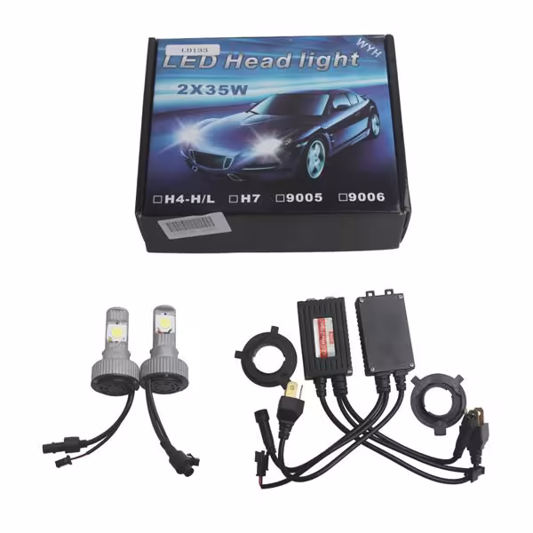 ユニバーサルカートラックH4 3600LM 70W LEDヘッドライトH/Lビームランプ6000K 7500K統合