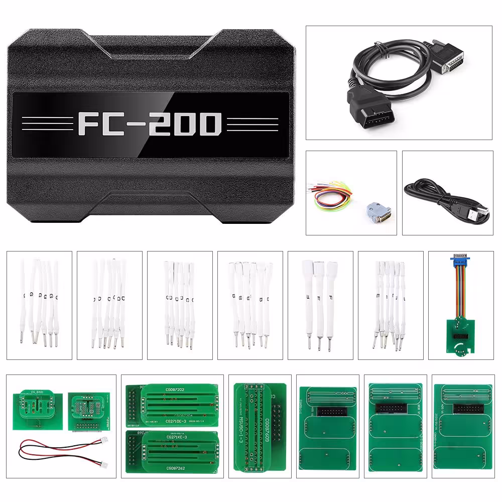 V1.2.0.0 CG FC200 ECUプログラマーの完全なバージョンの新しいアダプターのセット6HP＆8HP/MSV90/N55/N20/B48/B58
