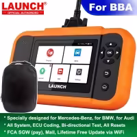 LAUNCH X431 Creader Elite 2.0 BBA ECU Coding Active Test for BMW for Benz for Audi Car Diagnostic Tool obd scanner Lifetime Free