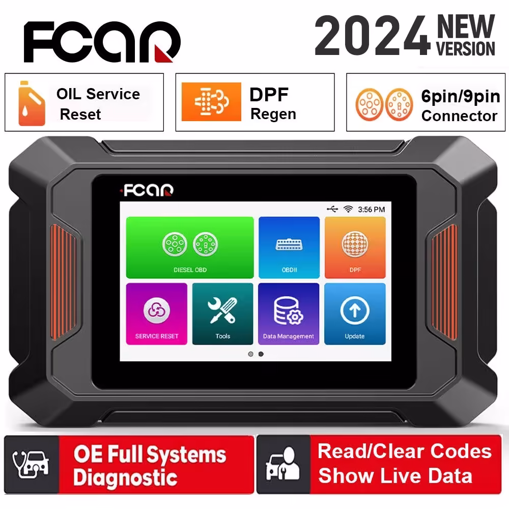 Fcar F802のトラックの走査器の完全なシステムの診断ツールD.P.Fの再生機のディーゼルOBD2の走査器カミンズ/カーピラーのため