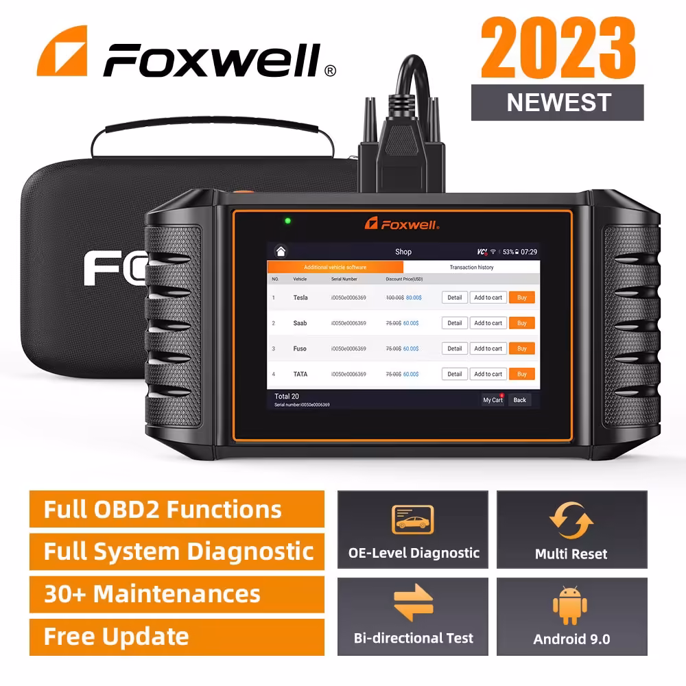 Foxwell NT710 自動車 OBD2 コード リーダー スキャナー すべてのシステム 双方向診断ツール 30+ リセット OBD2 スキャナー 自由な更新