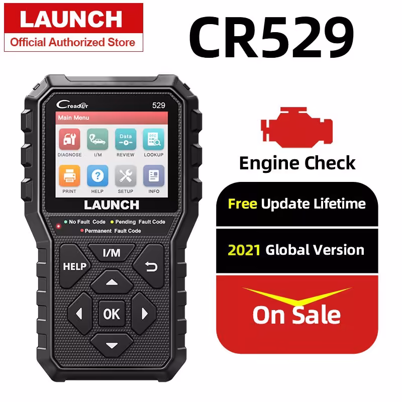 LAUNCH Creader 529 CR529 OBD2 Scanner Automotive Diagnostic Tool OBDII Code Reader Fault Code Read OBD Scan