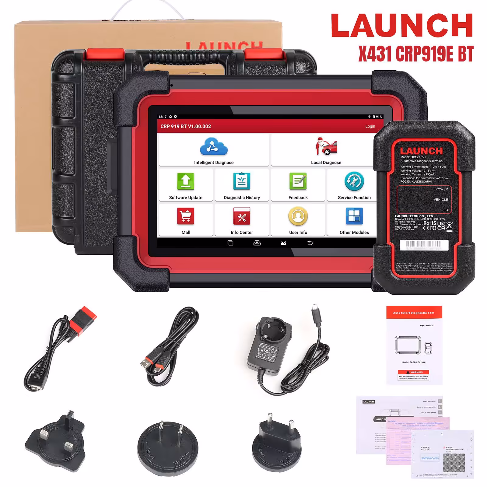 X431 CRP919E BTの車の診断ツールDBScar VII VCIの自動OBD OBD2スキャナーの活動的な試験ECUのコーディングCANFD DOIP 31+のリセットサービスを立ち上げて下さい