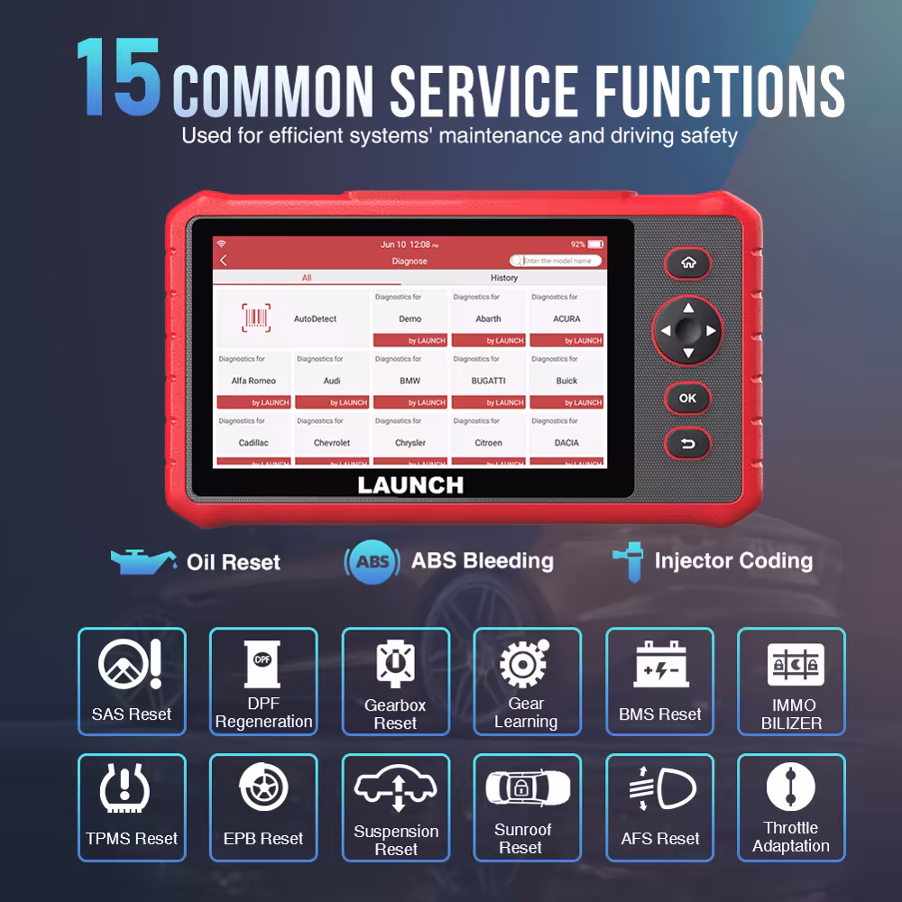 LAUNCH X431 CRP909X OBD2 Scanner All Full System ECU DPF TPMS Diagnostic Tool Automotive  Professional Auto Scan PK X431