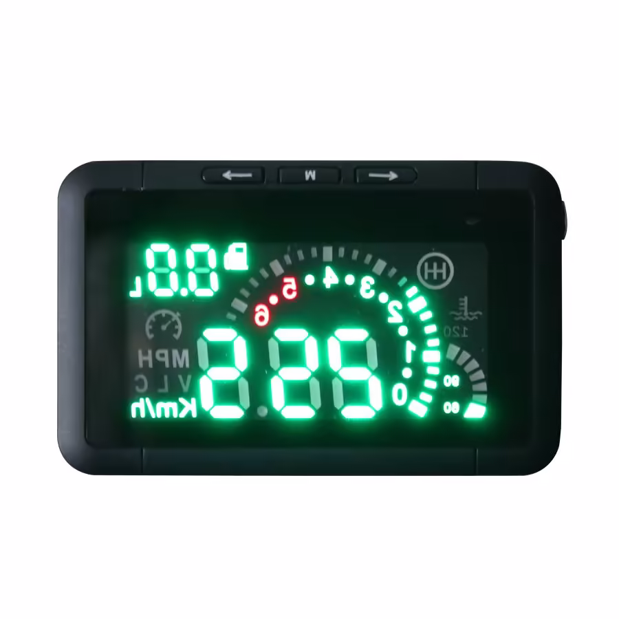OBD2のインターフェイスのプラグ＆プレイの高速化警告システムW01が付いているLEDの車HUDのヘッドアップディスプレイ
