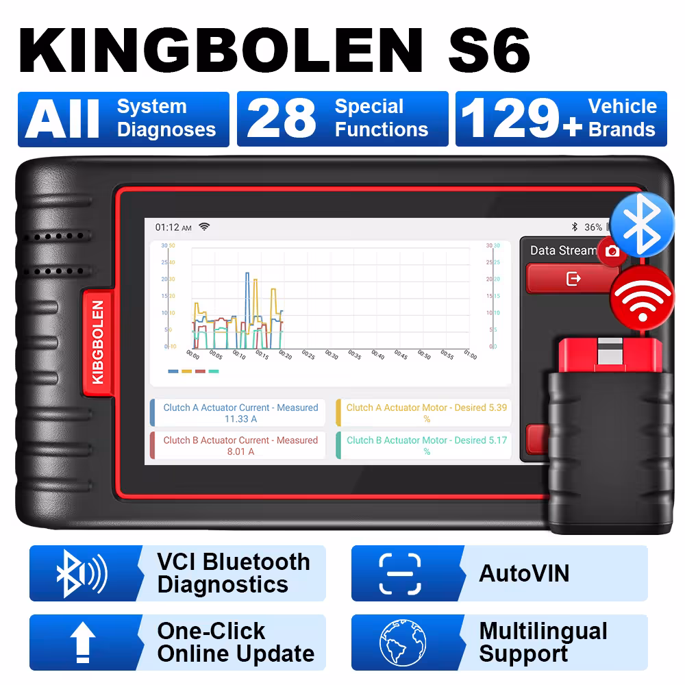 S6すべてのシステム車の診断ツール車OBDの走査器28はIMMO/BMS/TPMS/ABSの出血の寿命の自由なスキャンツールをリセットします