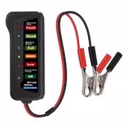TIROL T16897 12V LED Digital Battery/Alternator Tester with 6 Led lights Display Indicates Condition