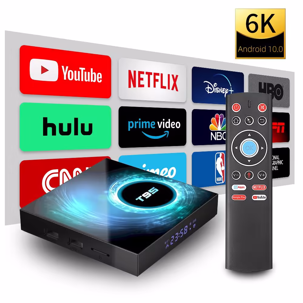 T95 アンドロイド 10 スマート TV ボックス 4GB RAM 32GB 64GB 16GB アンドロイド TV ボックス Allwinner H616 クワッド コア H.265 4K メディアプレイヤー pk H96 T95 最高