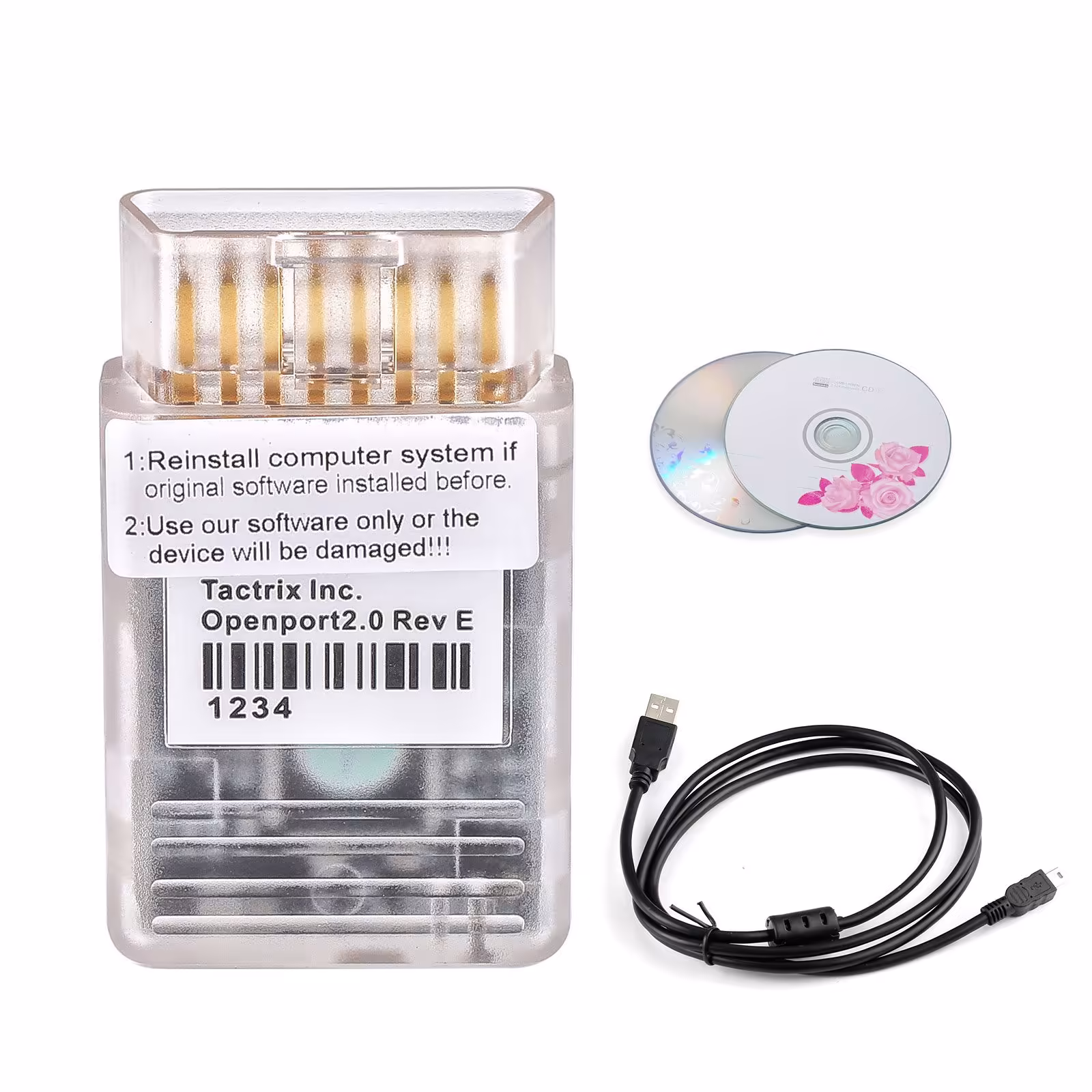 Tactrix Openport 2.0 + ECUFLASH Cable J2534 for Toyota/ Ford/ Mazda/ JLR/ Mitsubishi/ Subaru etc Work on Win10