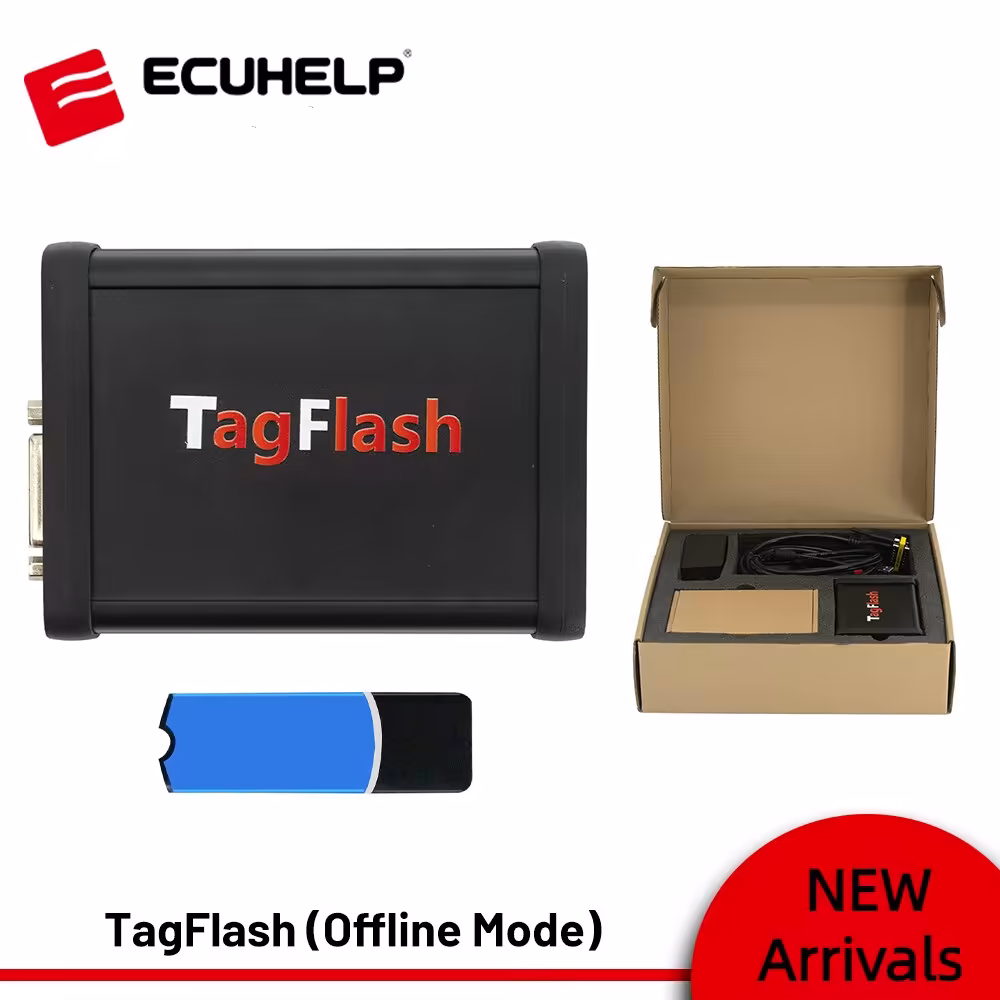 最新のタグフラッシュECUプログラマーサポートOBD/BENCH/BOOT/BDM/JTAGモード車のトラックオートバイの破片の調整ツールのための完全な読み取りTCU