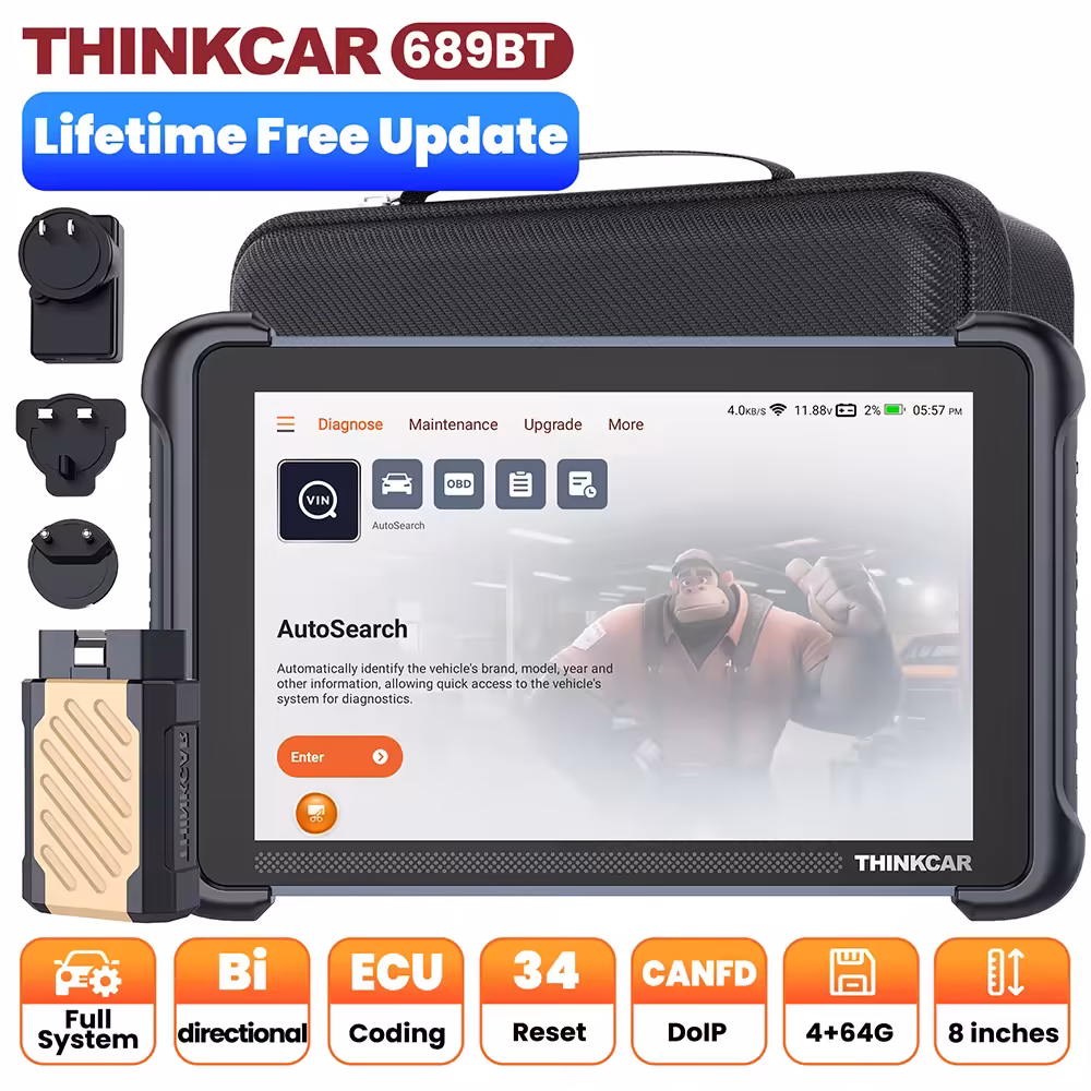 THINKCAR THINKSCAN 689BTの専門車の診断ツールCANFD DOIPの二方向ECUのコーディング34は完全なシステムObd2のスキャナーを再設定します