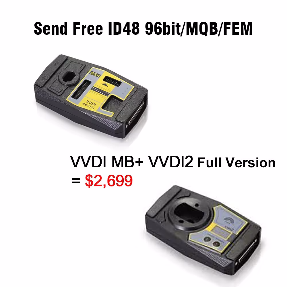 VVDI2 フルキット + Xhorse VVDI MB ツール 1 年無制限のトークン