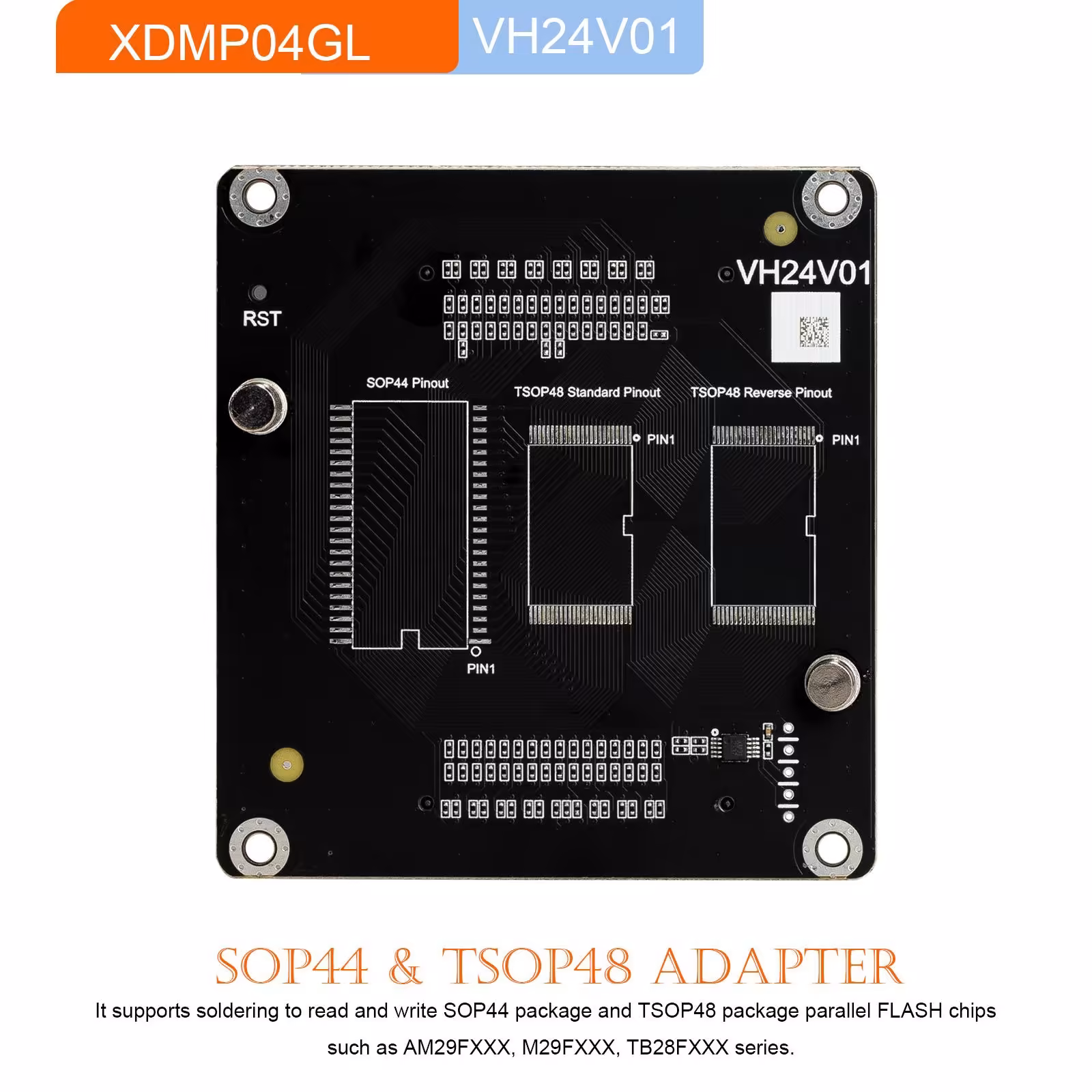 多プログラマーのための2024年の新しいXhorse XDMP04GL VH24 SOP44およびTSOP48アダプター