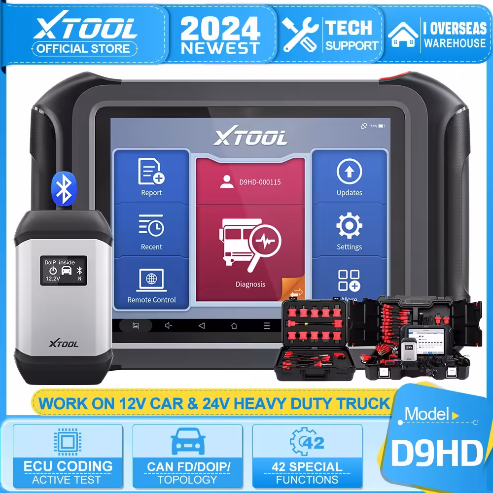 XTOOL D9HD 12V 車および 24V トラックは重量スキャナーの機械的なワークショップツールのための完全な機能の診断ツールを使用します