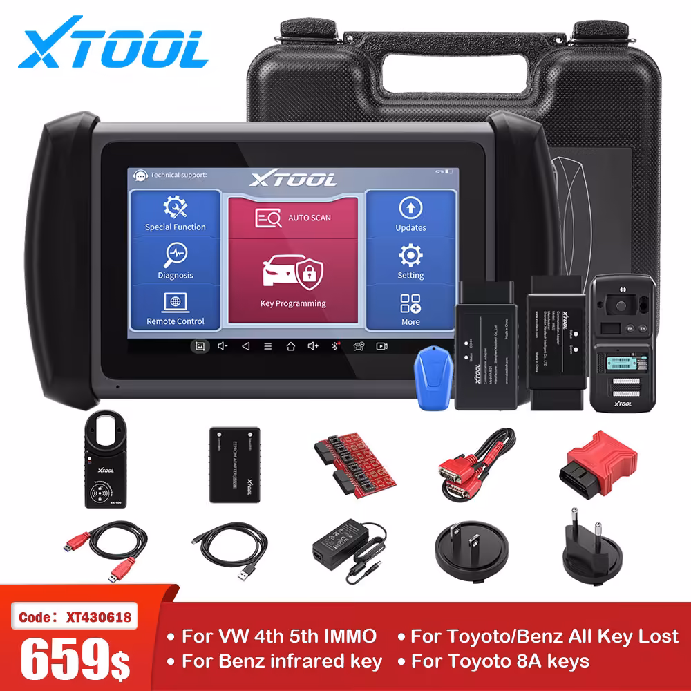 トヨタ/ベンツのためのXTOOL InPlus IK618自動鍵プログラマーX100PAD3VW 4th&5th IMMO診断ツールのためのKc100と失われたすべての鍵