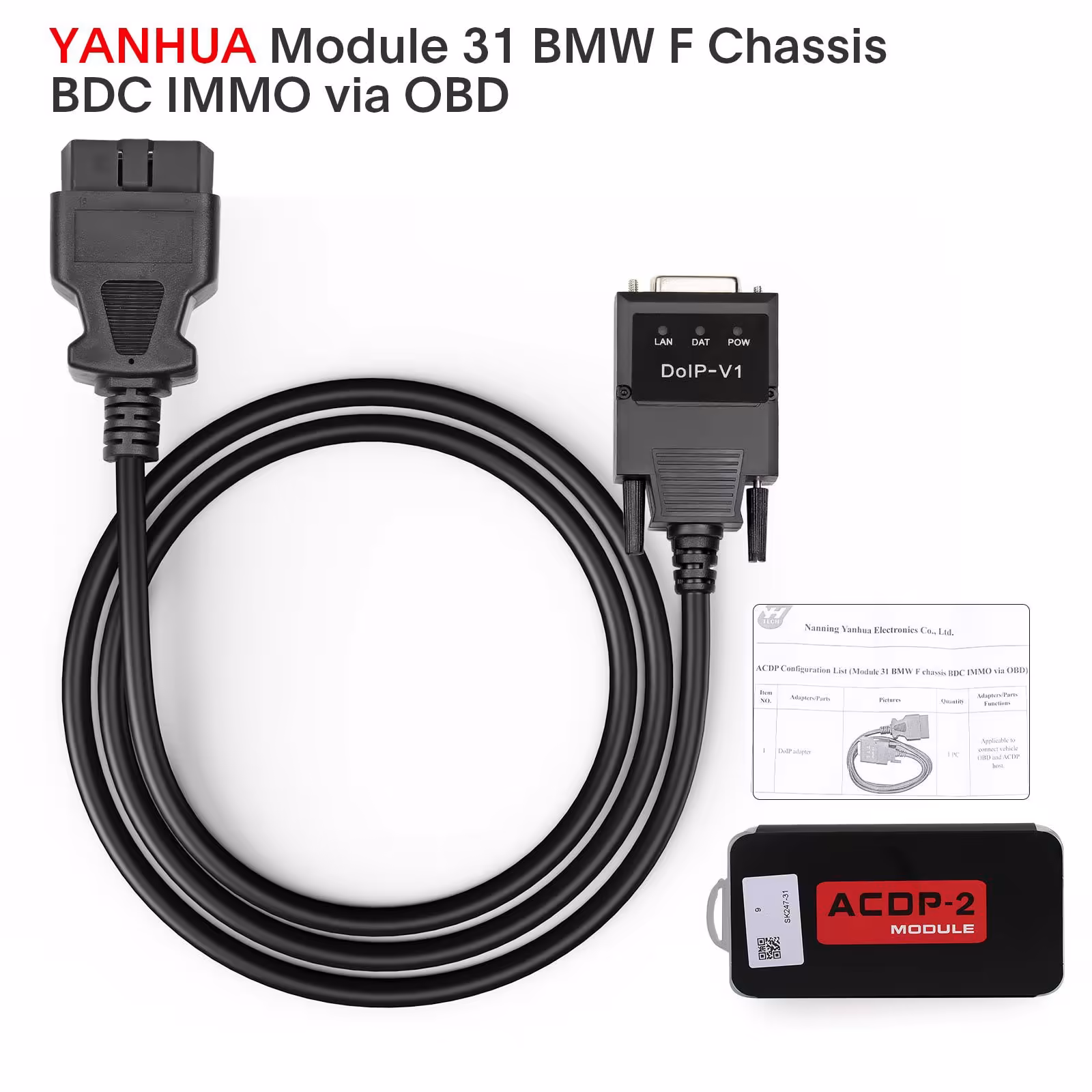 BMW FのシャシーBDCの鍵プログラミングおよびOBDを通じてマイルレージリセットのためのライセンスA501を持つYanhua Mini ACDP ACDP-2 Module31