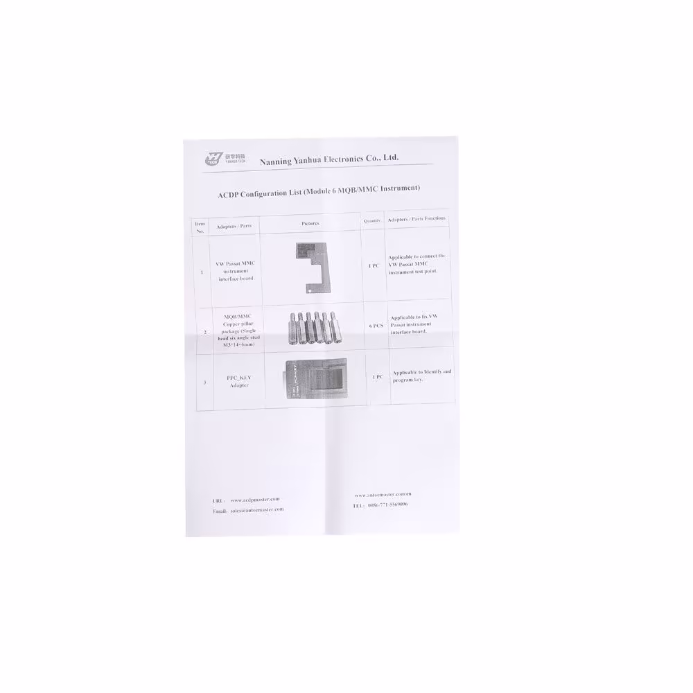 Yanhua Mini ACDP Module6 MQB/MMC Instrument with Adapters